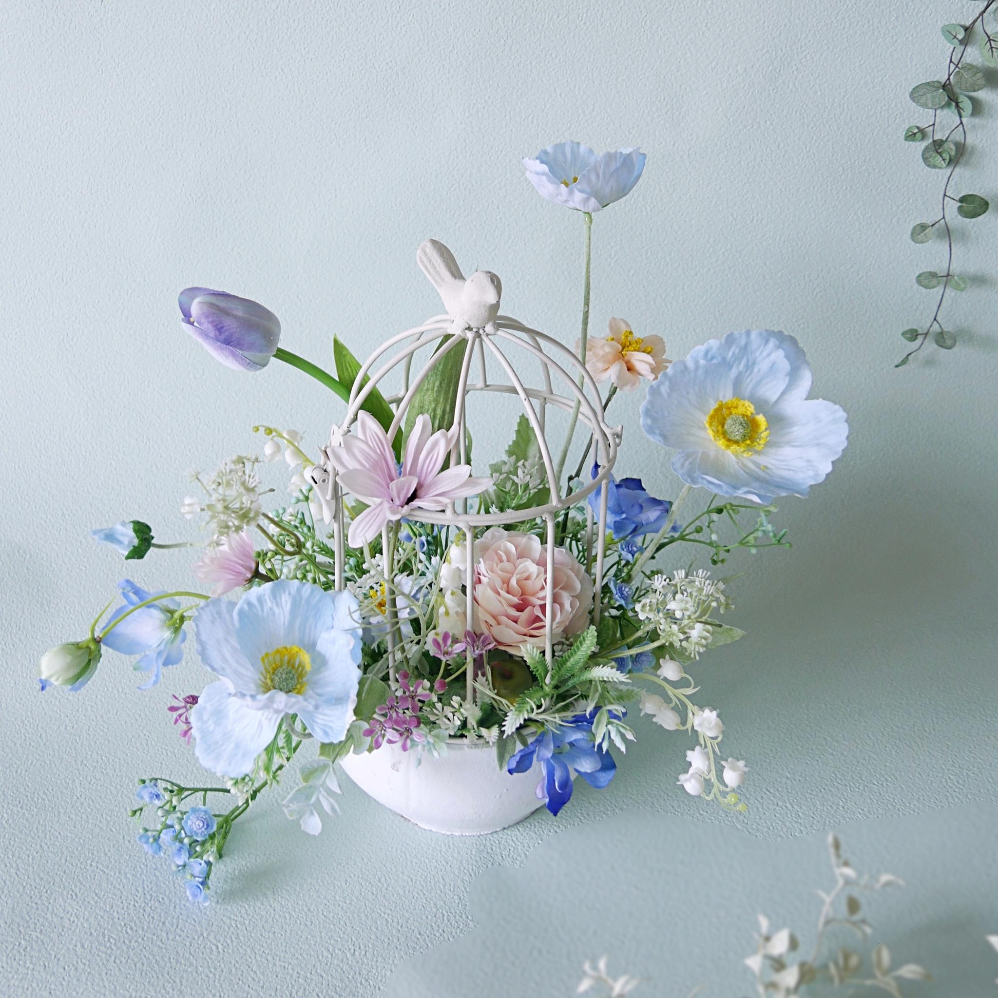 【3/30(月)まで受付】芽吹きの物語｜ナチュラルガーデンアレンジ｜母の日ギフト｜造花｜鳥かごアレンジ | 7枚目